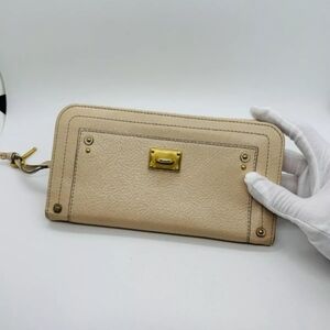 Chloé- Leather Zip/Snap Long Wallet (Key)